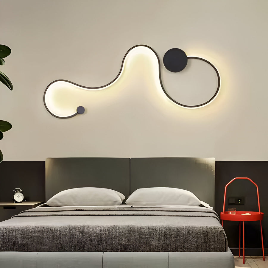 Kinkiet LED Delilah 36W Dekoracyjny Zimny/Ciepły/Neutralny Jasny Metal i Czarny Silikon Kinkiety wewnętrzne Domyślny tytuł Alessandro Design