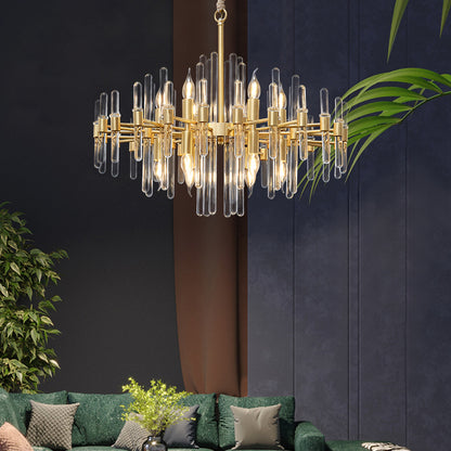 Żyrandol kryształowy CC850/620GD, 10xE14, 62X45cm, regulowana wysokość, błyszczące złoto, elegancki wygląd, metal i kryształy Żyrandole kryształowe Domyślny tytuł Alessandro Design