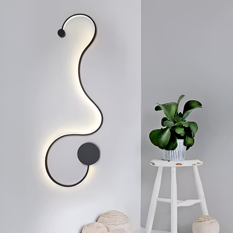 Kinkiet LED Delilah 36W Dekoracyjny Zimny/Ciepły/Neutralny Jasny Metal i Czarny Silikon Kinkiety wewnętrzne Domyślny tytuł Alessandro Design
