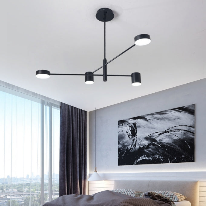 Żyrandol LED GALIOS 48W, 4 elementy, światło zimne/ciepłe/neutralne, czarne nowoczesne żyrandole Domyślny tytuł Alessandro Design