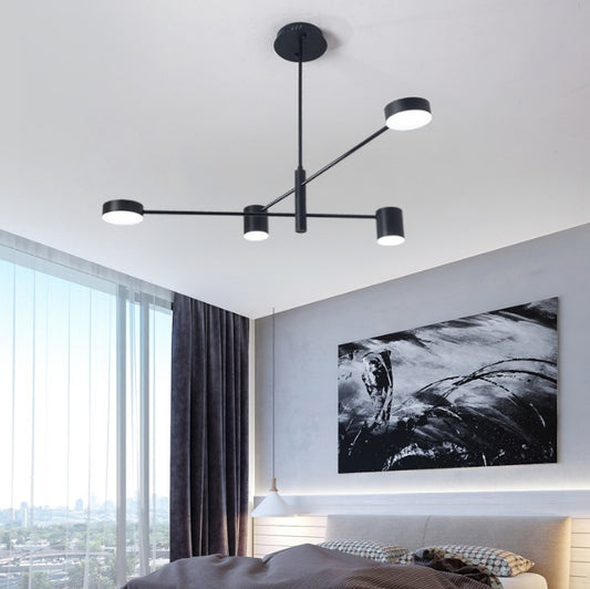 Żyrandol LED GALIOS 48W, 4 elementy, światło zimne/ciepłe/neutralne, czarne nowoczesne żyrandole Domyślny tytuł Alessandro Design