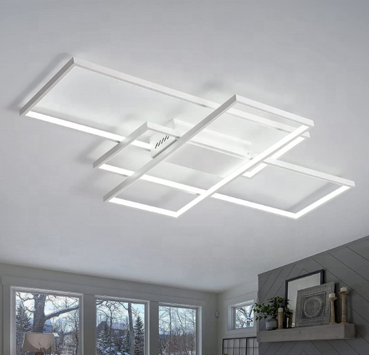 Żyrandol LED z pilotem LANDYN 78W, światło zimne/ciepłe/neutralne, możliwość przyciemniania, białe żyrandole LED z pilotem Domyślny tytuł Alessandro Design