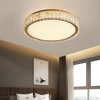 Lustra LED cu telecomanda si cristal LLC152/500CH 59W, 50cm, Cerc, lumina Rece/Calda/Neutra, Dimabila, Crom Lucios Lustre LED cu Telecomanda Default Title Alessandro Design