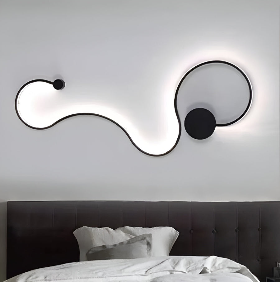 Kinkiet LED Delilah 36W Dekoracyjny Zimny/Ciepły/Neutralny Jasny Metal i Czarny Silikon Kinkiety wewnętrzne Domyślny tytuł Alessandro Design