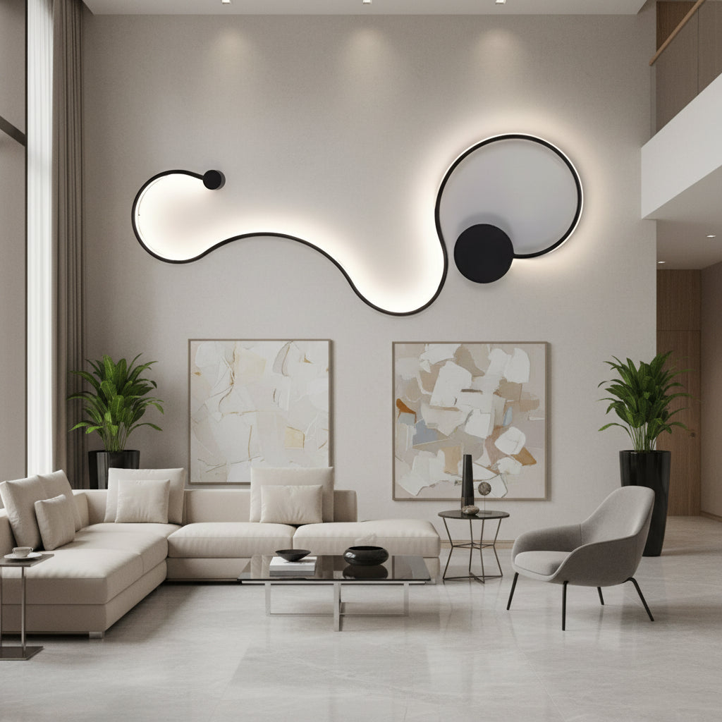 Kinkiet LED Delilah 36W Dekoracyjny Zimny/Ciepły/Neutralny Jasny Metal i Czarny Silikon Kinkiety wewnętrzne Domyślny tytuł Alessandro Design