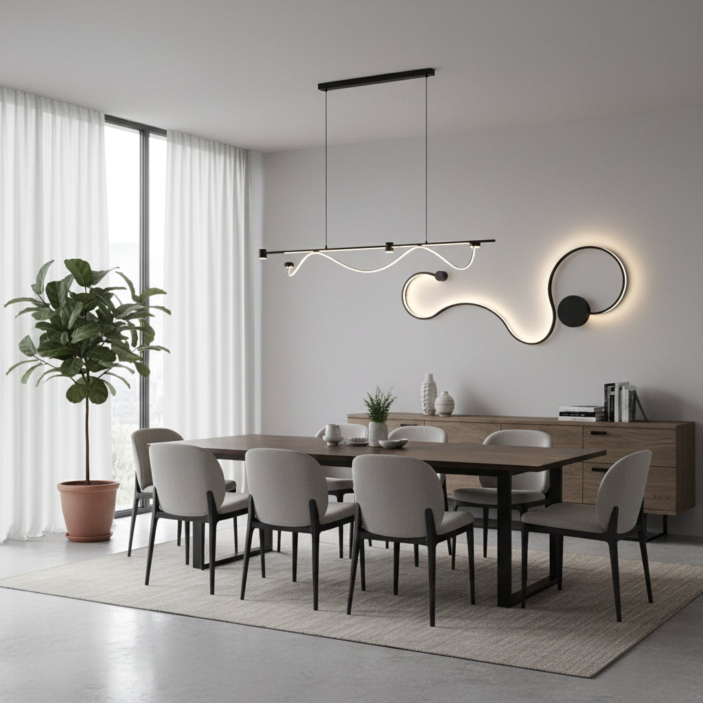 Kinkiet LED Delilah 36W Dekoracyjny Zimny/Ciepły/Neutralny Jasny Metal i Czarny Silikon Kinkiety wewnętrzne Domyślny tytuł Alessandro Design