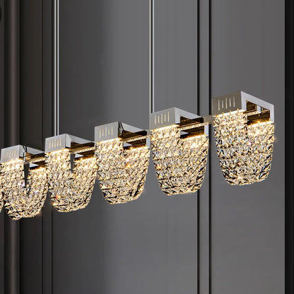 Zawieszany żyrandol LED, STRATUS Supremo, kryształ i metal, 15W, światło zimne/ciepłe/neutralne 3000K/4000K/6000K, luksusowe oświetlenie Cristal Candelabra Domyślny tytuł Alessandro Design