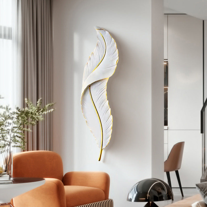 Kinkiet LED, dekoracyjne pióro 85CM 31W światło zimne/ciepłe/neutralne białe złoto kinkiety wewnętrzne domyślny tytuł Alessandro Design