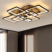 Żyrandol LED z pilotem ELLA 186W, 8 kwadratów, światło zimne/ciepłe/neutralne, możliwość przyciemniania, czarne Żyrandole LED z pilotem Domyślny tytuł Alessandro Design