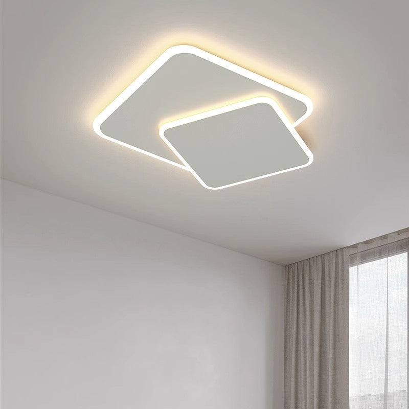 Żyrandol LED z pilotem FUTURA LUMINA 66W, 2 kwadraty, światło zimne/ciepłe/neutralne, możliwość przyciemniania, biały Żyrandol LED z pilotem Domyślny tytuł Alessandro Design
