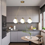 Żyrandol LOFT Haven, 3x G9, białe złoto, metal, regulowana wysokość, nowoczesne nowoczesne żyrandole domyślny tytuł Alessandro Design