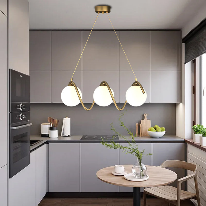 Żyrandol LOFT Haven, 3x G9, białe złoto, metal, regulowana wysokość, nowoczesne nowoczesne żyrandole domyślny tytuł Alessandro Design