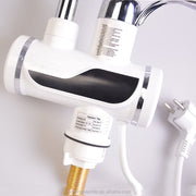 Bateria elektryczna z natychmiastowym podgrzewaniem wody, wyświetlacz temperatury LED, pozioma z uchwytem do zlewu/wanny, moc 3000 W, ciepła woda 30°C-60°C, biała, Z007XDT Baterie kuchenne Domyślny tytuł Alessandro Design