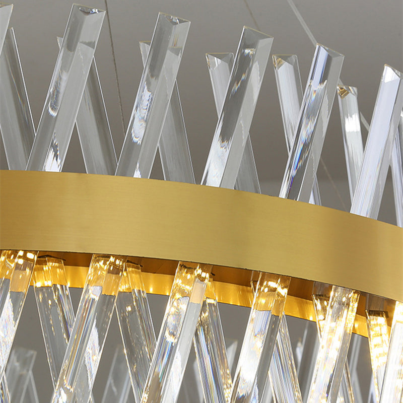 Żyrandol LED CASERTA Eleganza z pilotem, 54W, możliwość ściemniania, średnica 50cm, złote żyrandole kryształowe Domyślny tytuł Alessandro Design