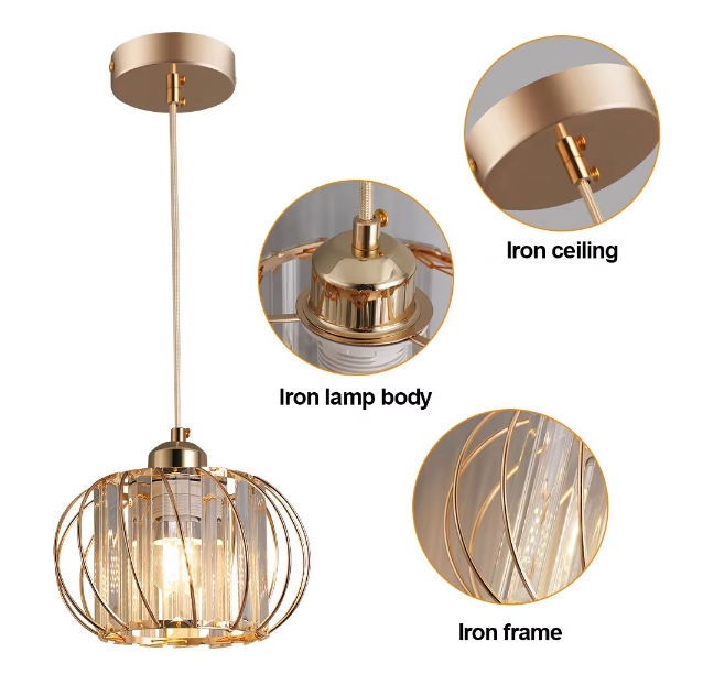 Nowoczesny żyrandol klasyczny, wiszący, Monica, 3 X E27, złoto, metal i szkło, regulowana wysokość Klasyczne żyrandole Domyślny tytuł Alessandro Design