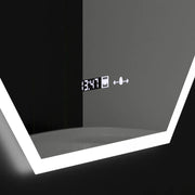 Wielokątne lustro LED, 60X80cm, czujnik światła Hexaluce Marcello MotionGlow, system usuwania zamglenia, zegar i termometr, lusterka Dimabila Marcello Domyślny tytuł Alessandro Design