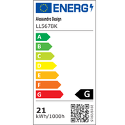 Żyrandol LED DUOFORM, 21 W, 3 kwadraty, światło zimne/ciepłe/neutralne, czarne żyrandole LED Domyślny tytuł Alessandro Design