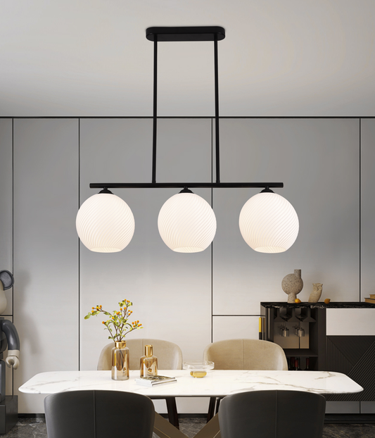 Lustra Suspendata LM520/3BK, 3XE27, 59x20x25, Negru, Alb, Fier, Plexiglas Lustre Moderne Default Title Alessandro Design