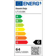 Zawieszany żyrandol LED z pilotem RIBBON 64W, liniowy, światło zimne/ciepłe/neutralne, możliwość przyciemniania, czarny, żyrandole LED z regulacją wysokości z pilotem Domyślny tytuł Alessandro Design