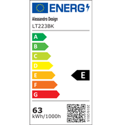 Żyrandol LED z pilotem HELIX 63W, światło zimne/ciepłe/neutralne, możliwość przyciemniania, czarne Żyrandole LED z pilotem Domyślny tytuł Alessandro Design