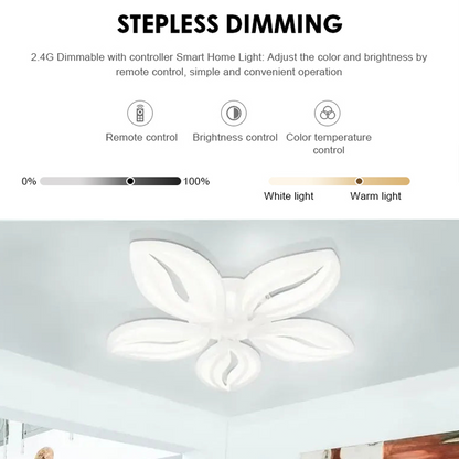 Żyrandol LED z pilotem ORCHID 66W, 5 płatków, światło zimne/ciepłe/neutralne, możliwość przyciemniania, biały żyrandol LED z pilotem Domyślny tytuł Alessandro Design