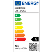 Żyrandol LED z pilotem RINOVA 41W, 2 koła, światło zimne/ciepłe/neutralne, możliwość przyciemniania, złoty Żyrandol LED z pilotem Domyślny tytuł Alessandro Design
