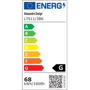 Żyrandol LED z pilotem RIGA LILITH, 68W, 3 koła, światło zimne/ciepłe/neutralne, możliwość przyciemniania, czarne Żyrandole LED z pilotem Domyślny tytuł Alessandro Design