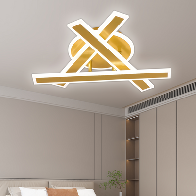 Żyrandol LED z pilotem LT755/3GD, 62,2 W, 40*5,5*10, IP20, światło zimne/ciepłe/neutralne, możliwość przyciemniania, złoto, żelazo, pleksiglas