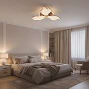 Żyrandol LED z pilotem, 51W, światło 3000K/4000K/6000K, możliwość przyciemniania, złoty, metal i akryl