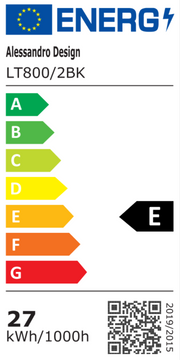 Żyrandol LED z pilotem BETTY 27W, 2 koła, światło zimne/ciepłe/neutralne, możliwość przyciemniania, czarne żyrandole LED z pilotem Domyślny tytuł Alessandro Design