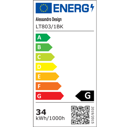 Zawieszany żyrandol LED z pilotem ANINA 34W, 1 koło, światło zimne/ciepłe/neutralne, możliwość przyciemniania, czarny, żyrandole LED z regulacją wysokości z pilotem Domyślny tytuł Alessandro Design