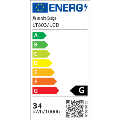 Zawieszany żyrandol LED, ANINA, 34W, 1 okrąg, średnica 50cm, światło zimne/ciepłe/neutralne 3000K/4000K/6000K, możliwość przyciemniania, błyszcząca złota biel, regulowana wysokość, metalowe i akrylowe żyrandole LED z pilotem Domyślny tytuł Alessandro Design