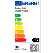Żyrandol LED z pilotem VECTOR SEMIARC 40W, 2 elementy, światło zimne/ciepłe/neutralne, możliwość przyciemniania, czarno-białe Żyrandole LED z pilotem Domyślny tytuł Alessandro Design