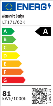 Żyrandol LED z pilotem LINEX, 81W, 6 elementów, liniowy, światło zimne/ciepłe/neutralne, możliwość przyciemniania, czarne Żyrandole LED z pilotem Domyślny tytuł Alessandro Design