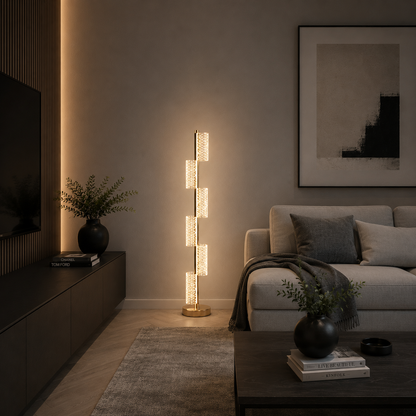Lampa LED 40W Modern Austin 125Cm 3000/4000/6000K Złota