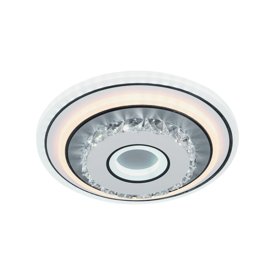 Żyrandol kryształowy LED MITA 28W, średnica 20cm, okrągły, światło zimne/ciepłe/neutralne, białe żyrandole LED Domyślny tytuł Alessandro Design