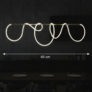 Żyrandol LED DIVINO z elastyczną rurką silikonową - 62W, regulowane światło, złote nowoczesne żyrandole Domyślny tytuł Alessandro Design