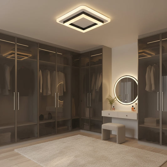 Żyrandol LED MODERN 25W, Wymiary 19,5x19,5 cm, Kwadrat, Światło Zimne/Ciepłe/Neutralne, Czarne Żyrandole LED Domyślny tytuł Alessandro Design