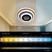 Żyrandol LED NEXA ROTUND 3D 39W, Światło zimne/ciepłe/neutralne, Białe żyrandole LED Domyślny tytuł Alessandro Design