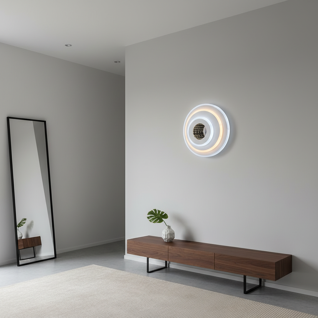 Żyrandol LED NEXA ROTUND 3D 39W, Światło zimne/ciepłe/neutralne, Białe żyrandole LED Domyślny tytuł Alessandro Design