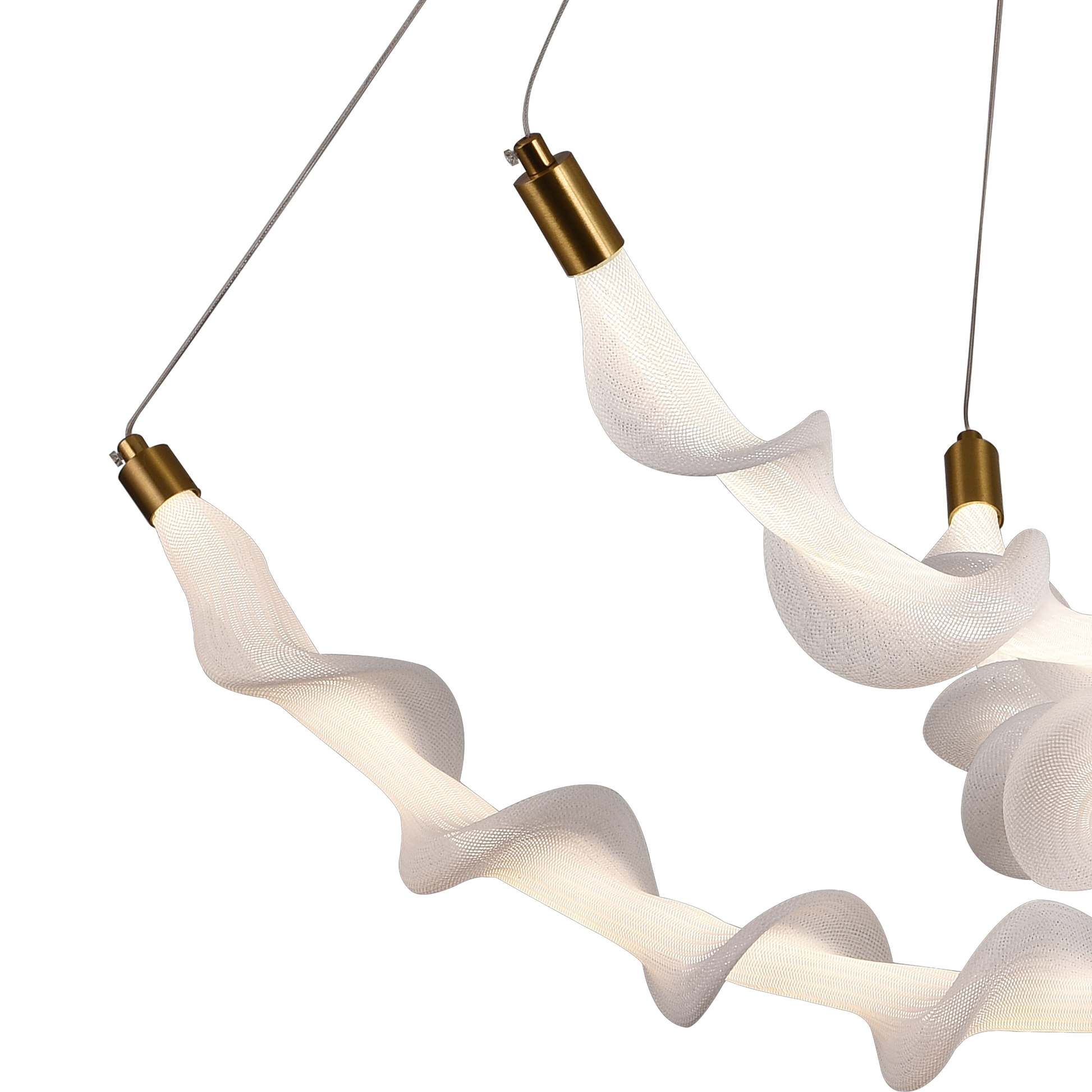 Podwieszany akrylowy żyrandol LED UNDA Crown, 28W, ciepłe/neutralne/zimne światło 3000/4000/6000K, biały, regulowana wysokość, nowoczesne żyrandole metalowe i akrylowe Domyślny tytuł Alessandro Design