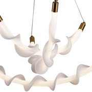Podwieszany akrylowy żyrandol LED UNDA Crown, 28W, ciepłe/neutralne/zimne światło 3000/4000/6000K, biały, regulowana wysokość, nowoczesne żyrandole metalowe i akrylowe Domyślny tytuł Alessandro Design
