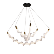 Podwieszany akrylowy żyrandol LED UNDA Crown, 28W, ciepłe/neutralne/zimne światło 3000/4000/6000K, biały, regulowana wysokość, nowoczesne żyrandole metalowe i akrylowe Domyślny tytuł Alessandro Design