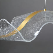 Żyrandol LED z pilotem, zawieszany AMI 63W, liniowy, światło zimne/ciepłe/neutralne, złoty, żyrandole LED z regulacją wysokości z pilotem Domyślny tytuł Alessandro Design