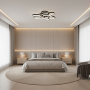Lustra LED cu telecomanda ORMS Eleganza, 3000K/4000K/6000K, 126W, Metal și Plastic, Negru