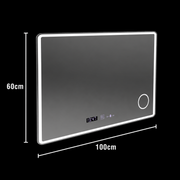 LUD LED prostokątna 120x80 Aura Riflesso Puro Motionglow Marcello, System rozprzestrzeniania się, termometr i zegar, cieńby