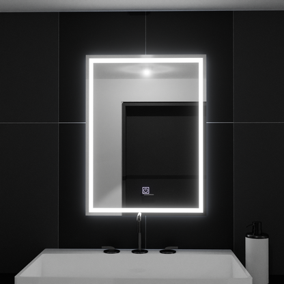 Prostokątne lustro LED, 50x70cm, FRAME Basic Touch Lustra Korman C Domyślny tytuł Alessandro Design