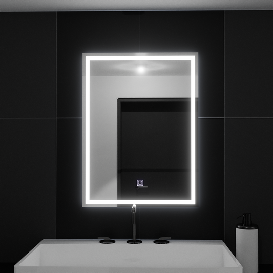 Prostokątne lustro LED, 50x70cm, FRAME Basic Touch Lustra Korman C Domyślny tytuł Alessandro Design