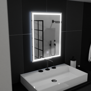 Prostokątne lustro LED, 50x70cm, FRAME Basic Touch Lustra Korman C Domyślny tytuł Alessandro Design