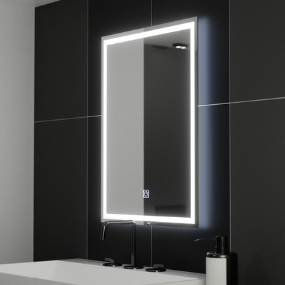 Prostokątne lustro LED, 50x70cm, FRAME Basic Touch Lustra Korman C Domyślny tytuł Alessandro Design